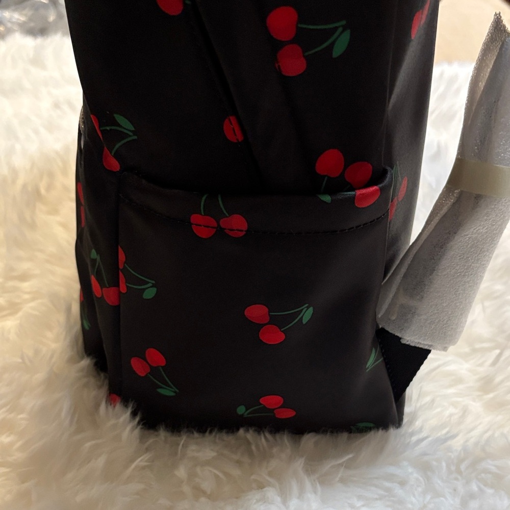 Kate Spade Black Backpack with Red Cherry Design - Picture 3 of 4